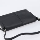 BURBERRY Shoulder Bag Leather Black Silver Auth 214273A-6