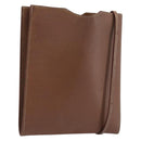 HERMES Onimetu Shoulder Bag Leather Brown Auth 214275A-1
