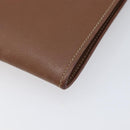 HERMES Onimetu Shoulder Bag Leather Brown Auth 214275A-11