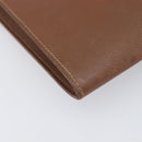 HERMES Onimetu Shoulder Bag Leather Brown Auth 214275A-12