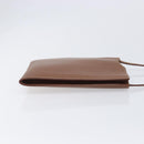 HERMES Onimetu Shoulder Bag Leather Brown Auth 214275A-4