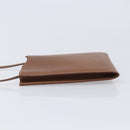 HERMES Onimetu Shoulder Bag Leather Brown Auth 214275A-5