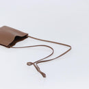 HERMES Onimetu Shoulder Bag Leather Brown Auth 214275A-7