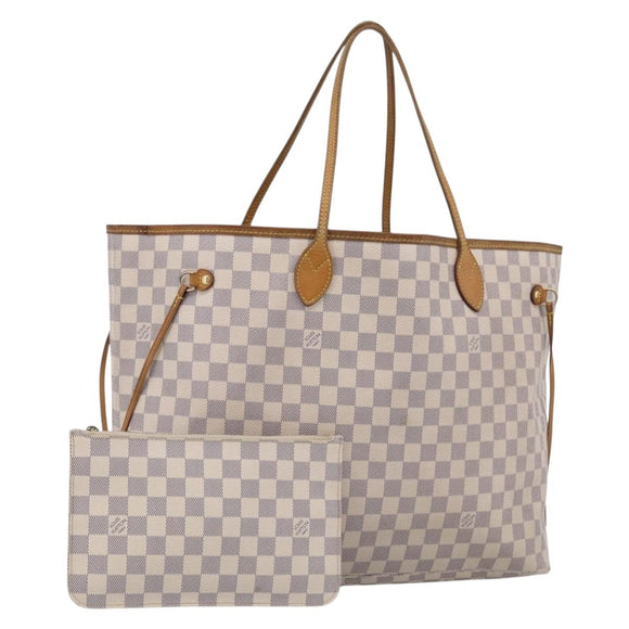 LOUIS VUITTON Damier Azur Neverfull GM Tote Bag N41360 LV Auth 214280A