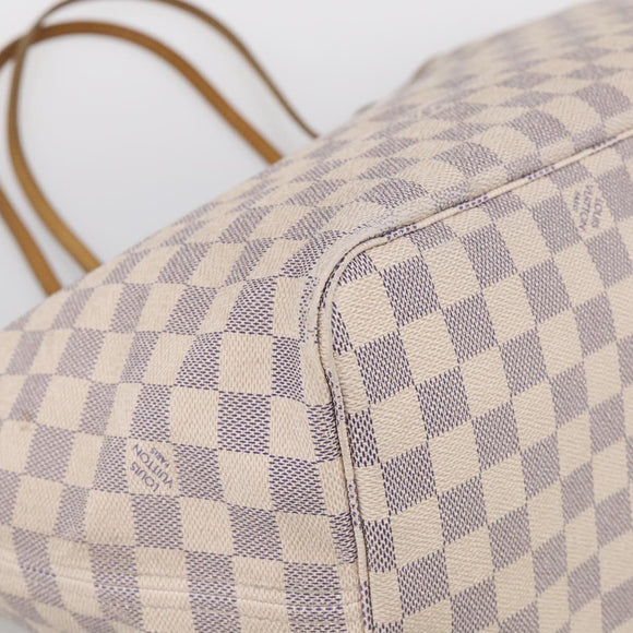 LOUIS VUITTON Damier Azur Neverfull GM Tote Bag N41360 LV Auth 214280A
