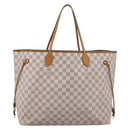 LOUIS VUITTON Damier Azur Neverfull GM Tote Bag N41360 LV Auth 214280A-2