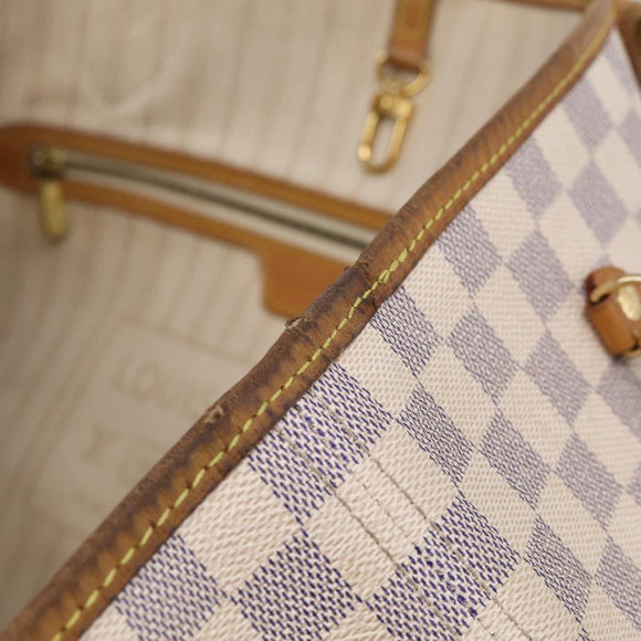 LOUIS VUITTON Damier Azur Neverfull GM Tote Bag N41360 LV Auth 214280A
