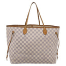 LOUIS VUITTON Damier Azur Neverfull GM Tote Bag N41360 LV Auth 214280A-3