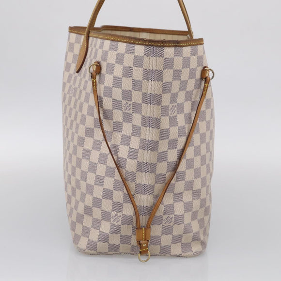 LOUIS VUITTON Damier Azur Neverfull GM Tote Bag N41360 LV Auth 214280A