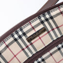 BURBERRY Shoulder Bag Leather Brown Silver Auth 214283A-16