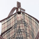 BURBERRY Shoulder Bag Leather Brown Silver Auth 214283A-18