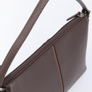 BURBERRY Shoulder Bag Leather Brown Silver Auth 214283A-6