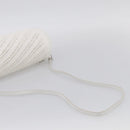 LOEWE Bracelet Pouch Shoulder Bag Raffia White Silver Auth 214285M-7