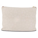 LOEWE Repeat Anagram Clutch Bag Canvas Beige Gold Auth 214287M-3