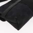 GUCCI GG Canvas Waist Bag Black Silver 131236 Auth 214289A-14