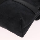 GUCCI GG Canvas Waist Bag Black Silver 131236 Auth 214289A-15