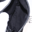 GUCCI GG Canvas Waist Bag Black Silver 131236 Auth 214289A-21