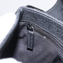 GUCCI GG Canvas Waist Bag Black Silver 131236 Auth 214289A-24