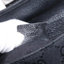 GUCCI GG Canvas Waist Bag Black Silver 131236 Auth 214289A-26