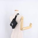 GUCCI GG Canvas Waist Bag Black Silver 131236 Auth 214289A-27