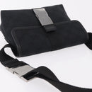 GUCCI GG Canvas Waist Bag Black Silver 131236 Auth 214289A-6