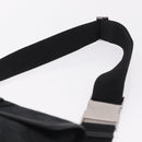 GUCCI GG Canvas Waist Bag Black Silver 131236 Auth 214289A-8