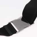 GUCCI GG Canvas Waist Bag Black Silver 131236 Auth 214289A-9