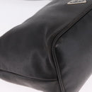 PRADA Shoulder Bag Leather Black Silver Auth 214290V-11