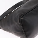 PRADA Shoulder Bag Leather Black Silver Auth 214290V-13