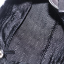 PRADA Shoulder Bag Leather Black Silver Auth 214290V-18