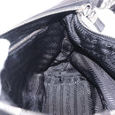 PRADA Shoulder Bag Leather Black Silver Auth 214290V-19