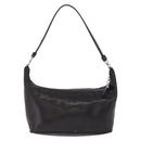 PRADA Shoulder Bag Leather Black Silver Auth 214290V-3