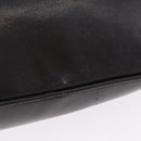 PRADA Shoulder Bag Leather Black Silver Auth 214290V-4