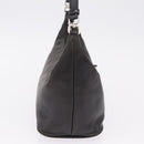 PRADA Shoulder Bag Leather Black Silver Auth 214290V-6
