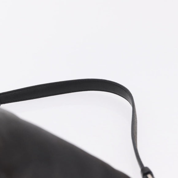 PRADA Shoulder Bag Leather Black Silver Auth 214290V
