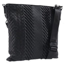 Bottega Veneta INTRECCIATO Shoulder Bag Leather Black Auth 214301A-1