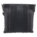 Bottega Veneta INTRECCIATO Shoulder Bag Leather Black Auth 214301A-2