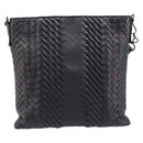 Bottega Veneta INTRECCIATO Shoulder Bag Leather Black Auth 214301A-3