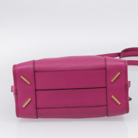 LOEWE Amazona 28 Hand Bag Leather 2way Pink Gold Auth 214312V