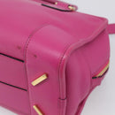 LOEWE Amazona 28 Hand Bag Leather 2way Pink Gold Auth 214312V-14