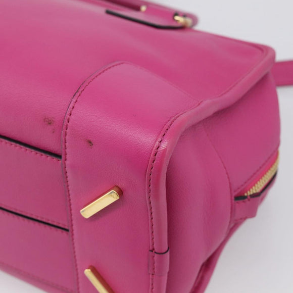 LOEWE Amazona 28 Hand Bag Leather 2way Pink Gold Auth 214312V