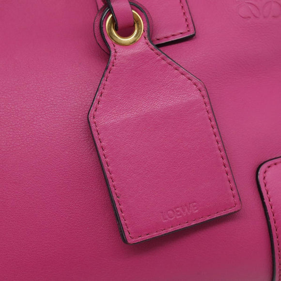 LOEWE Amazona 28 Hand Bag Leather 2way Pink Gold Auth 214312V
