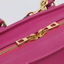 LOEWE Amazona 28 Hand Bag Leather 2way Pink Gold Auth 214312V-19