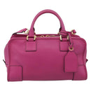 LOEWE Amazona 28 Hand Bag Leather 2way Pink Gold Auth 214312V-2