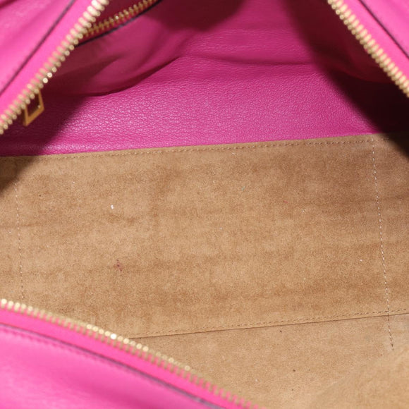 LOEWE Amazona 28 Hand Bag Leather 2way Pink Gold Auth 214312V