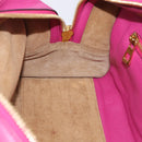 LOEWE Amazona 28 Hand Bag Leather 2way Pink Gold Auth 214312V-23