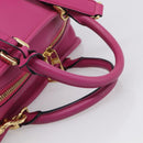 LOEWE Amazona 28 Hand Bag Leather 2way Pink Gold Auth 214312V-7