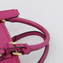 LOEWE Amazona 28 Hand Bag Leather 2way Pink Gold Auth 214312V-8