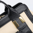 Chloe Hand Bag Leather Ivory Gold Auth 214313-14