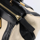 Chloe Hand Bag Leather Ivory Gold Auth 214313-16